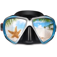 Snorkel Diving Mask Panoramic HD Swim Mask, Anti-Fog Scuba Diving Goggles,Tempered Glass Dive Mask A