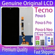 Original Fit for AMOLED Tecno Pova 6 Pova 6 Pro Pova 6 Neo LCD Display Touch Screen Replacement