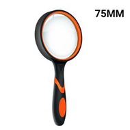 [75mm] 30倍防摔手持放大鏡 高清高倍老人閱讀鏡 手機維修放大鏡 [平行進口]