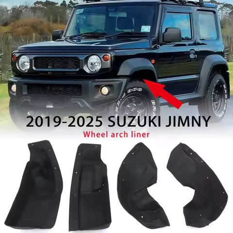 Fit For 2019-2025 Suzuki Jimny‌ Wheel Arch Liner Trim Fender Flares 4 Pcs Arch Liner Trim Fender