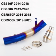 Motocross Motorcycle Exhaust Pipe Middle Link Pipe For CB650F 2014-2018 CB650R 2019-2020 CBR650F 2014-2018 CBR650R 2019-