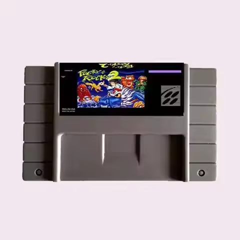 High Quality 16 Bit Pocky rocky 2 NTSC Big Gray Game Card For USA Version Game Player