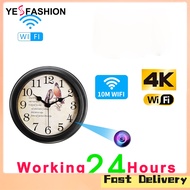 Yesfashion Store IN stock 4K WiFi P2P Hidden Camera Clock WiFi Small Home Security Hidden Camera Wireless Nanny Cam For Home Office Security