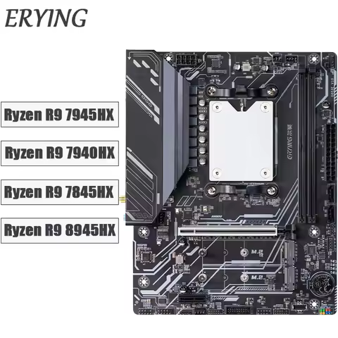 ERYING AMD Motherboard M-ATX with Onboard Ryzen AM5 Series 7945HX 7940HX 7845HX 8945HX CPU DDR5 RAM 