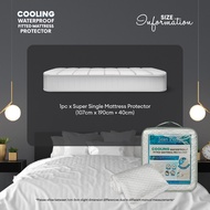 Jean Perry Cooling Waterproof Fitted Mattress Protector - 40cm (Super Single / Queen / King / Super King)