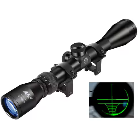 3-9x40 Rifle Scope Crosshair Optics R4 Reticle Air Sniper Hunting Scope