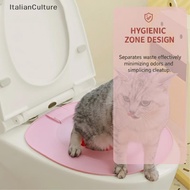 ItalianCulture Cat Toilet Training System Cat Toilet Training Kit Teach To Use Reusable Cat Sandbox 