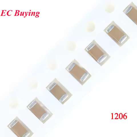 100pcs 1206 3216 SMD Chip Ceramic Capacitor 22pF 100pF 1NF 2.2NF 10NF 1uF 2.2uF 4.7uF 10uF 47uF 100u