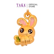 FB8 TAKA Jewellery 999 Pure Gold Pendant Bunny