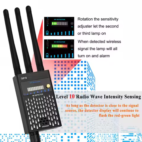 G618 G318 Super Sensitive Audio Bug Detector Camera-Detector GSM GPS Full Range RF Bug Tracker Detec