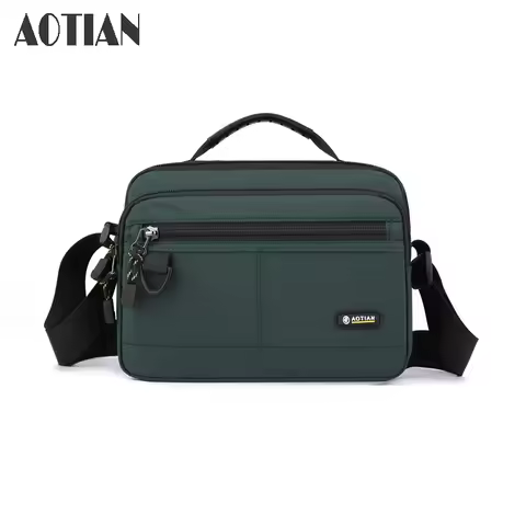 AOTIAN New Shoulder bag for men horizontal Crossbody Bag Small Man Sling Messenger Bag Nylon Male Pu