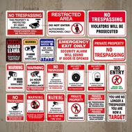 2024 No Trespassing Sign Warning Metal Sign Video Surveillance Sign Wall Decor Yard Sign No Entry Me