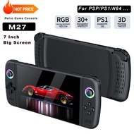 M27 Portable Retro Game Console 7 IPS Pocket Handheld with Dynac RGB Lighting HD Output Linkable dis