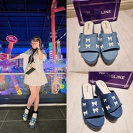 Ks 3177 Wedges denim 7cm / Flat heel 7cm