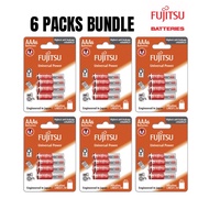 (SG STOCKS) Fujitsu Universal Power Alkaline batteries AAA size 6pcs pack BUNDLE