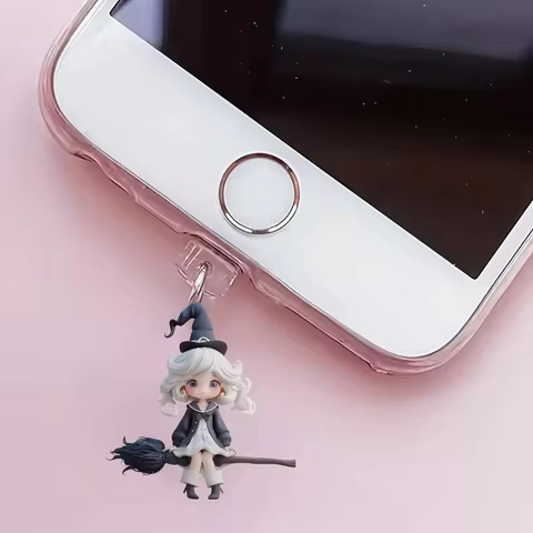 Universal Dust Plug Exquisite Little Witch Dust Plug Mobile Phone Dust Plug Cute For Gift Iphone Int