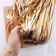 Decorative Curtains Foil FRINGE Curtains Party Curtains Birthday Curtains Matte Foil Curtains