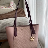 MICHAEL KORS 粉色荔枝皮老花托特包