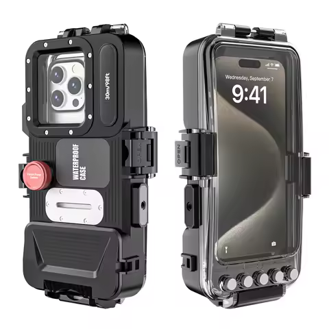 Shellbox 30M 98FT IP68 Bluetooth Waterproof Case for iPhone 16 15 Pro Max Mi 15 14 S24 Note 20 Meizu