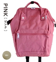 Anello JAPAN Backpack AT-B2261 Signature Design Polyester Fabric Backpack in Large Size (Pink)