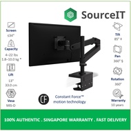 Ergotron LX Pro Desk Monitor Arm | Tall Pole | Single Monitor Mount | 2-Piece Clamp