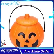 eQQPumpkin Candy Bucket,Halloween Pumpkin Bucket,Trick or Treat Pumpkin Bucket Jack Lantern Candy Ba