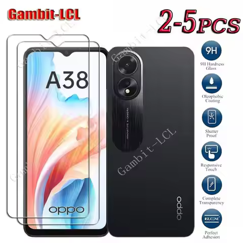 9H HD Original Tempered Glass For OPPO A38 4G 6.56" OPPOA38 CPH2579 A 38 18 A18 A2x 5G Screen Protec