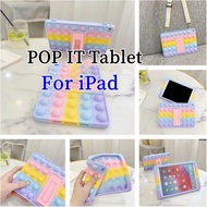 POP IT Tablet For iPad Mini 1 2 3 4 5 iPad 2 3 4 10.2 9th 5 Air 1 Air 2 Mini 6 Air 10.5 Soft Bubble Kids Stand Cover Shockproof Tablet Cover