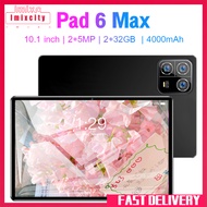 Imixcity Pad6Max Tablet 10.1 Inch Tablets 2GB RAM+32GB ROM HD Touch Screen With 4000mAh Battery Dual Camera 2MP Front+5MP Rear Dual SIM WiFi Tablet Compatible For Android 7.0 System