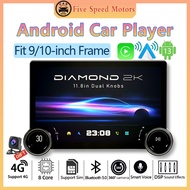 Diamond 2K Car Android Player 10 inch 360degree Double Knob 8 Core Android Auto DSP Soundstream GPS 