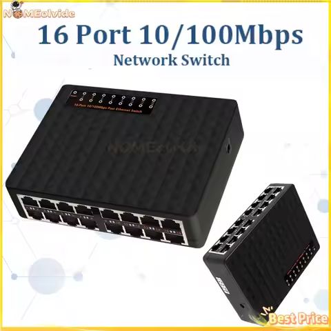 16Port 10/100Mbps Network Switch Fast Ethernet Smart Switcher High Performance Hub Internet Exchange