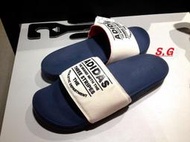 S.G Adidas adilette supercloud S82939 男 粉筆白 海軍藍 柔軟 運動拖鞋