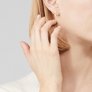 Original 18K gold earrings Van Keyabao 18K gold clover earrings Frivole series of light luxury fashi