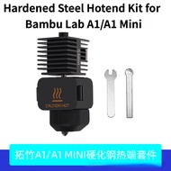Hardened Steel Hotend Kit for Bambu Lab A1/A1 Mini – Replaceable, 0.2/0.4/0.6/0.8mm Nozzle Options