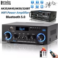 AK35/45/AK50/326BT Bluetooth 5.0 Amplifier 12V Bluetooth Home Power Amplifier Audio Stereo Amplifica