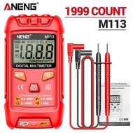 Aneng เครื่องวัดแรงดันไฟฟ้ากระแสตรง/กระแสสลับ M113มินิเครื่องมือวัดไฟฟ้าโอห์ม NCV มีหน่วยวัดแรงดันไฟฟ้า1999ชุด