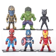 Super Heros Thanos Hulk 6pcs/set PVC Figure Model Toy