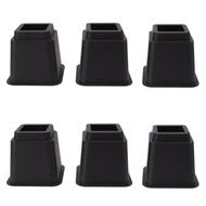Zhenl Bed Risers  Black Quadrate Trapezoidal 6 Pcs Chair Riser Ergonomic Design for Office
