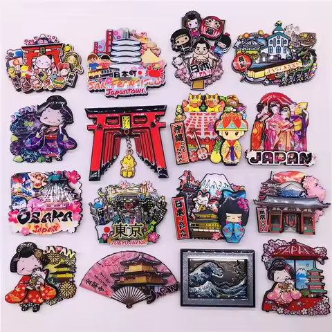 Japan Travelling Souvenirs Fridge Magnets Tokyo Hokkaido Sapporo Okinawa Osaka Nara Fukuoka Tourist 