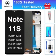 100% Tested LCD For Xiaomi Redmi Note 11S 4G Touch Screen Display Assembly With Frame 2201117SG Repl