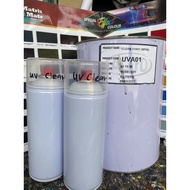 Spray tin Uv clear / clear kurang kilat sesuai untuk spotrim dan casing enjin