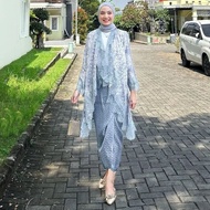 KAZIMAH Set Outer Lace Viscose Batik Modern // Setelan Kondangan // outer renda // baju pesta // ba