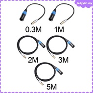 [JoyDIY] XLR Female to Mini XLR Male Adapter Cable 3 Pin No Hum for Live Sound Card