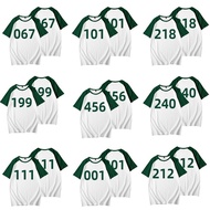 Squid Game Costume Adults and Children - 456 Green Sportswear (Short Sleeve) | Role Playing Costume 