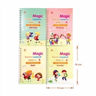 SANK MAGIC BOOK 4 In 1 (4 Books + Pen + Pen Refill) Educational Learning to Write and Drawing BOOK/