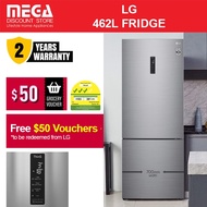 LG GB-B4624PY 462L 2-DOOR FRIDGE | Bottom Freezer | 3 Ticks | Free $50 Grocery Vouchers Redeem From 