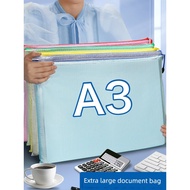 file zipper a4 a4 zipper bag Beg fail tebal a3, beg ritsleting grid telus berkapasiti besar, beg ker