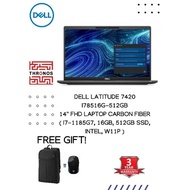 Dell Latitude 7420 I78516G-512GB 14'' FHD Laptop Carbon Fiber