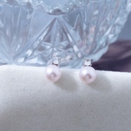 Japan Japan AKOYA < Tiannv Pink} Classic Diana Pearl Earrings 6-7mm (with Normal Pearl Growth Textur