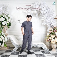 Sarimbit Firdausya Family Mauve Dusty Denim By Alwa Hijab